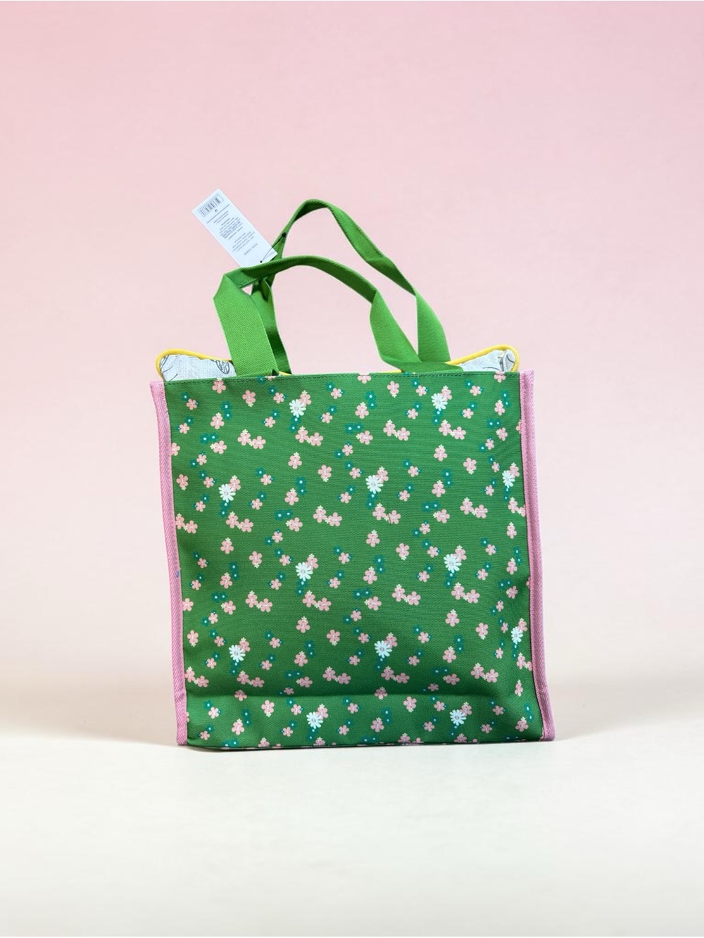 NWT Marc Jacobs Daisy Wild gift tote bag featuring a pink & white floral pattern - Picture 2 of 4